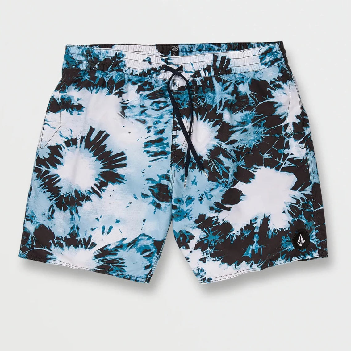 performance surfboards for tricks-Volcom Poly Pack  Trunks 17" Mens Shorts - Tie Dye Blue