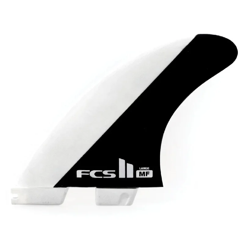 surfboards for expert riders looking for performance-FCS II MF PC Tri Fin Set Black/White