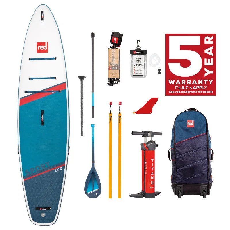 surfboards with maximum stability-Red Paddle Co. 11'3 Sport Package Blue 2022 - FREE Shipping 🛻