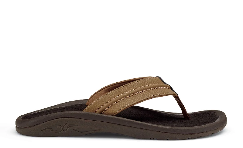 surfboards with soft-top construction for safety-Olukai Hokua Men's Sandals - Tan