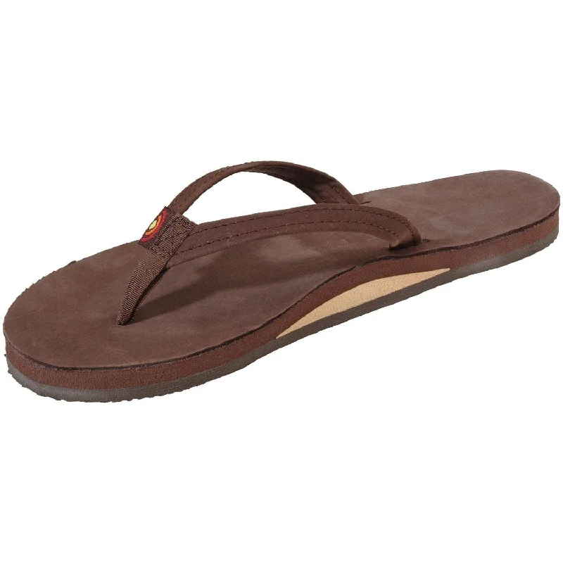 surfboards with adjustable fin setups-Rainbow Sandals Women's Narrow Strap Expresso Premier Leather Single Layer  301ALTSNEXPRL