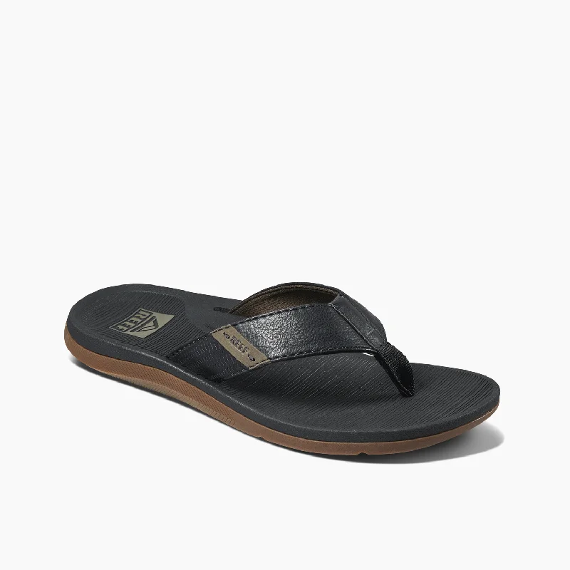 surfboards for powerful turns-Reef Santa Ana Men's Sandals - Black