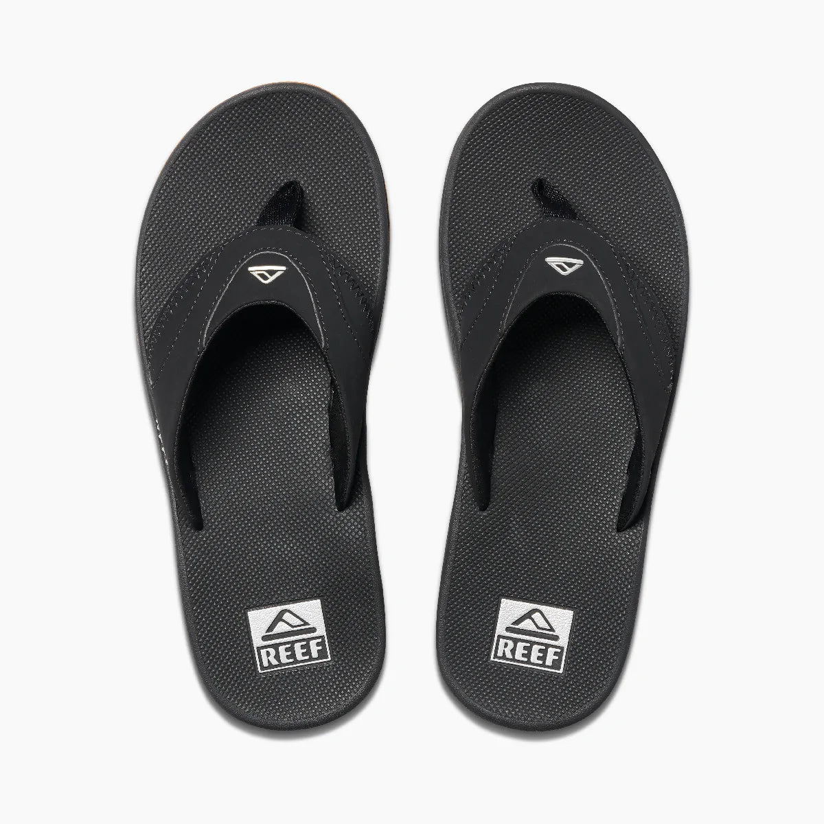 best surfboards for fast paddling-REEF FANNING SANDAL - BLACK/SILVER