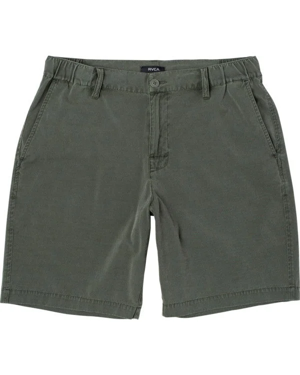 surfboards with great turning radius-RVCA All Time Rinsed Coastal Hybrid Mens Shorts - Sequoia Green