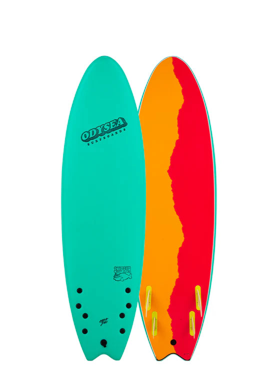 surfboards with high-performance rails-Catch Surf Odysea Skipper (Quad) 6'6" Turquoise