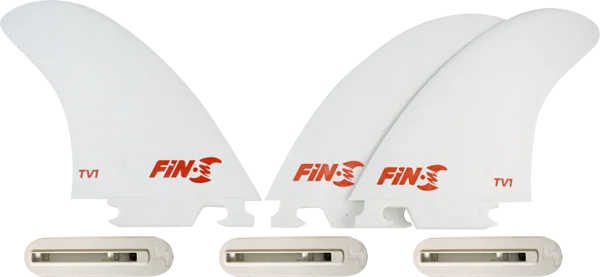 surfboards for better carving control-Fin-S Production Set Tv-1 White 3 Fins/3 Boxes Surfboard FIN - 3PCS KIT