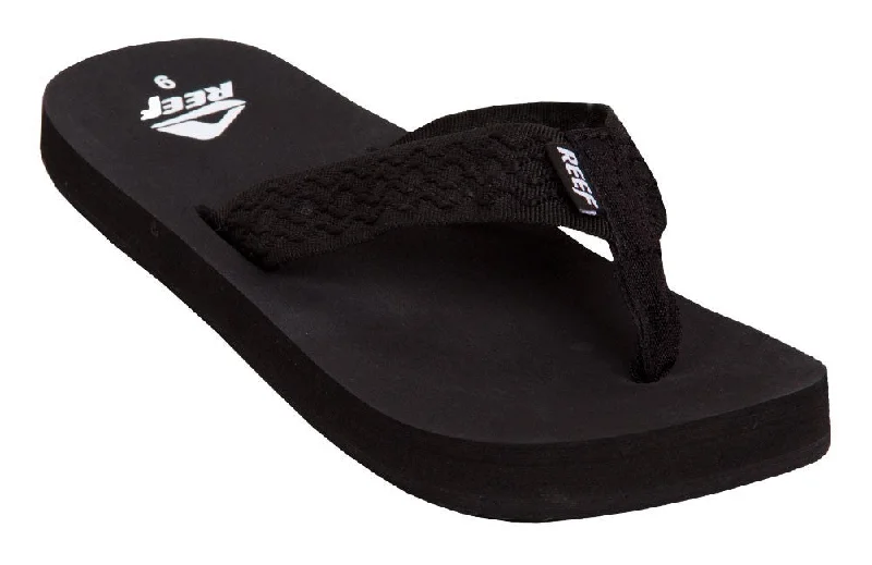 surfboards with good buoyancy for easy surfing-Reef Smoothy Black Original Sandal 0313