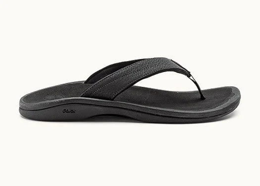 surfboards with better wave-catching ability-Olukai Women's Ohana Sandals - Black / Black