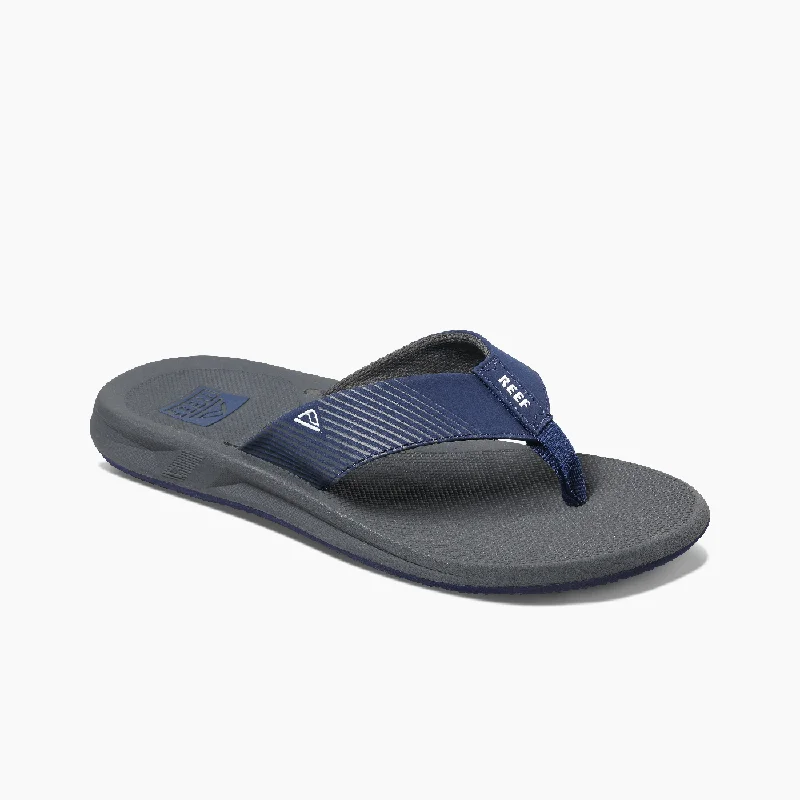 beginner-friendly surfboards-Reef Phantom II Sandals - Grey Navy Blue