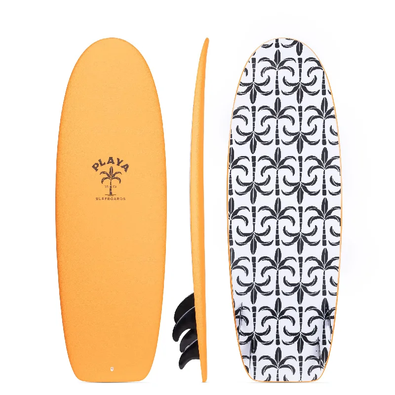 surfboards for heavy riders-5'4" Playa Groveler Foamie (Orange)