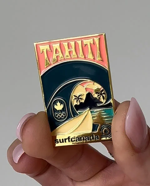 surfboards for deep water riding-Surf Canada 2024 Tahiti  Official Commemorative Pin