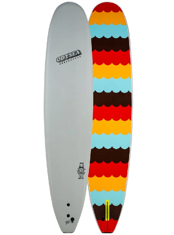 surfboards with precise rail design for carving-Catch Surf Odysea Plank Single Fin 9'0"-Cool Grey 24