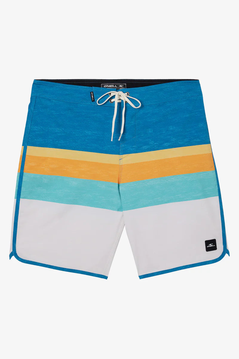 beginner-friendly surfboards-O'Neill Lennox Scallop 19" Boardshorts 20" - Cream