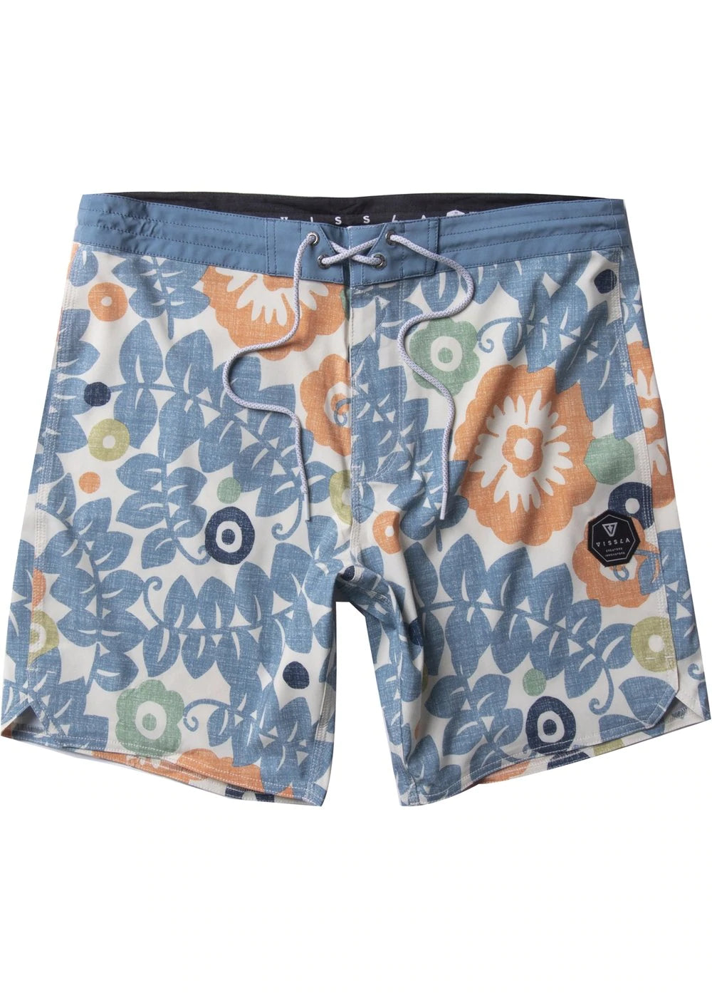 surfboards with increased volume for better buoyancy-Vissla Zanzabar 17.5"Mens Boardshort - Storm Blue