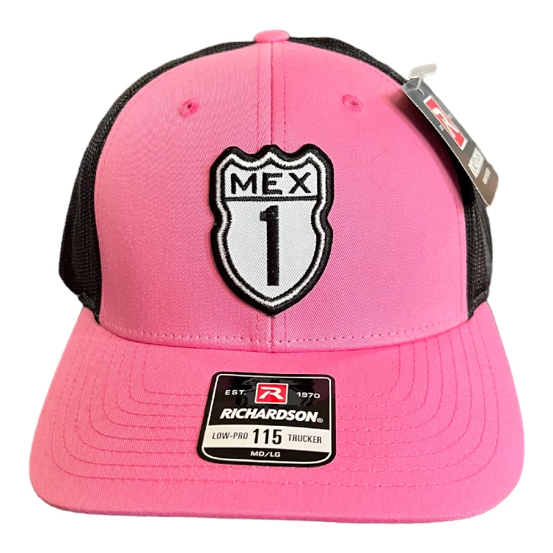 surfboards with improved tracking-Mex 1 Logo Shield | Hat | Pink