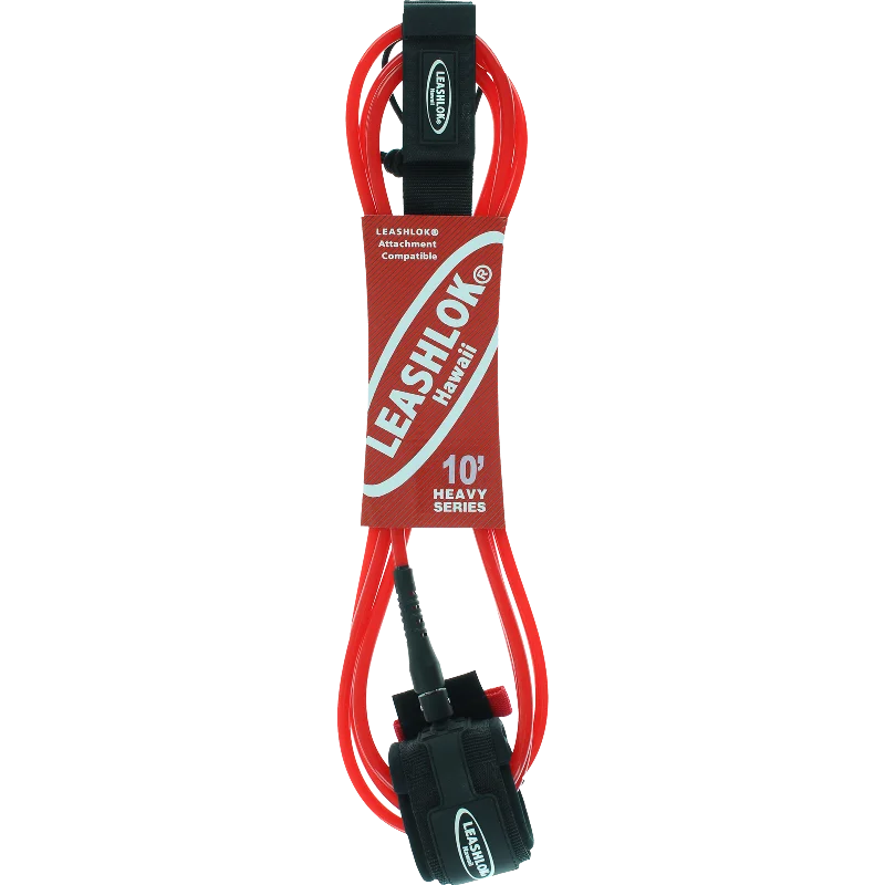 surfboards with great balance-Leashlok Heavy Leash 10' Red 8mm