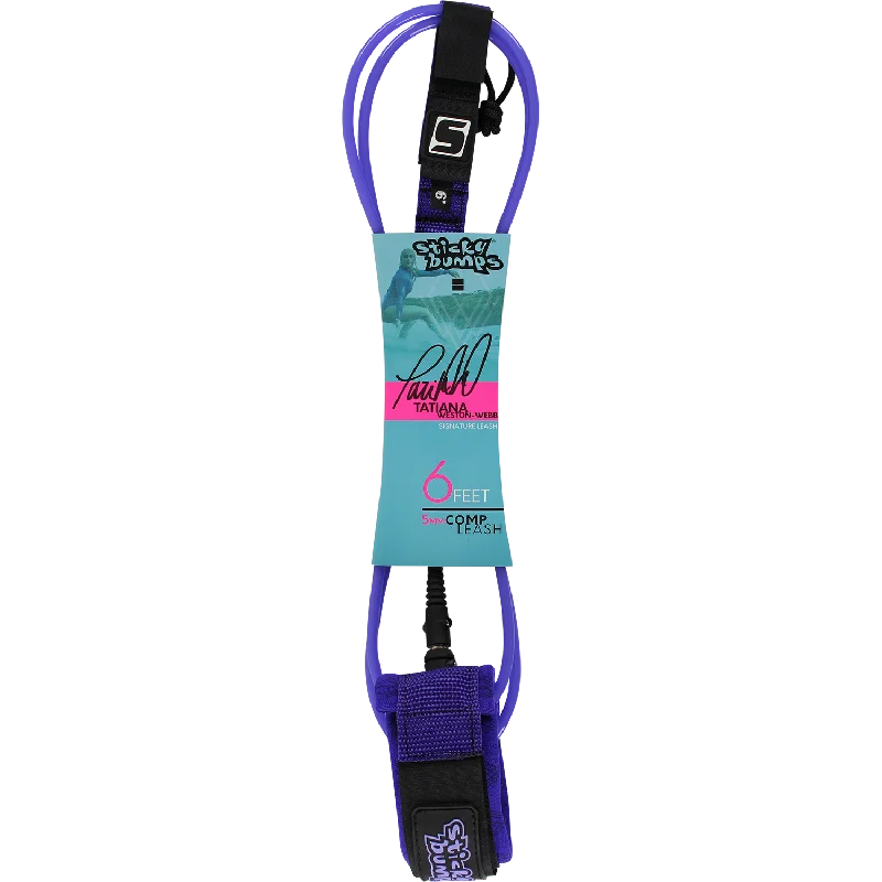 surfboards with high-performance shapes-Sticky Bumps Weston-Webb Signature Comp 6' Leash Purple