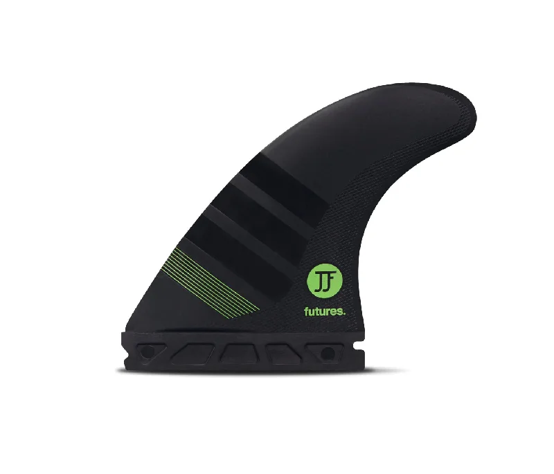 high-speed surfboards for advanced riders-Futures JJF Medium Alpha Thurster Fin Carbon/Green