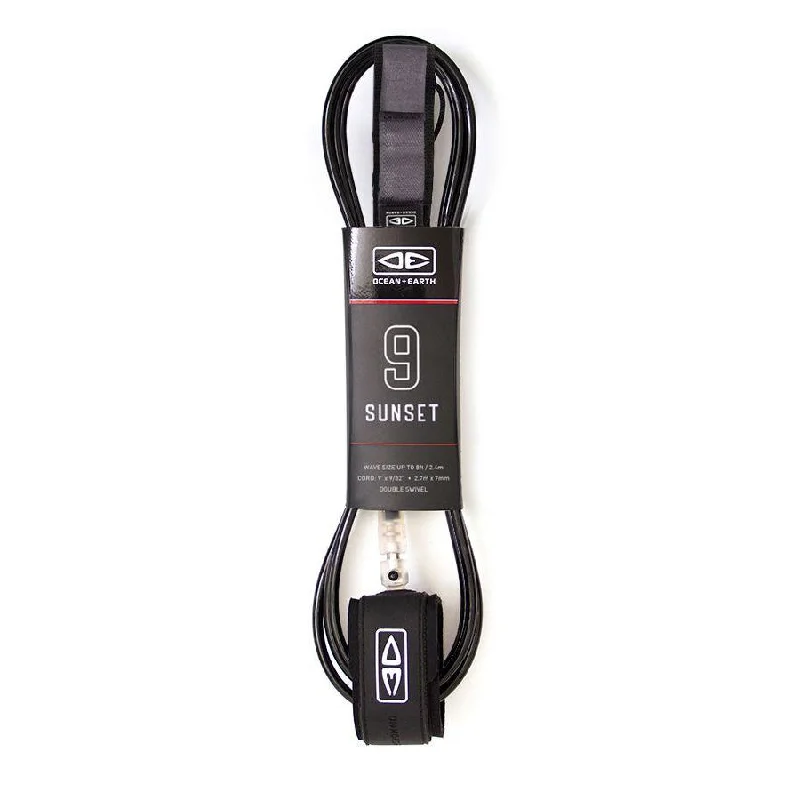 surfboards with enhanced grip for control-O&E SUNSET MOULDED LEASH 9'0"