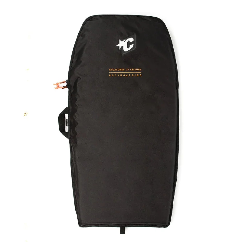 surfboards with carbon fiber reinforcement-Creatures of Leisure Day Use Bodyboard 42" Bag - Black/Orange