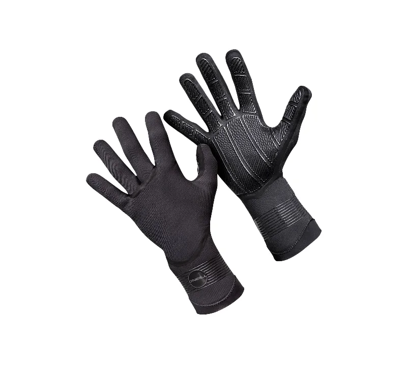 surfboards for freestyle maneuvers-O'Neill Psycho Tech 1.5mm Men's Wetsuit Gloves - Black