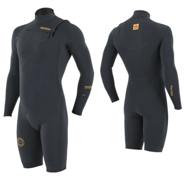 surfboards with quad-fin setup for speed-Seafarer Hybrid 3/2mm Chest Zip Long Sleeve Springsuit - 2022