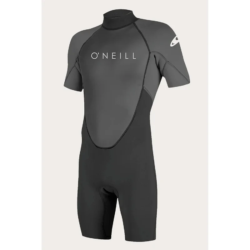 surfboards with quad-fin setup for speed-O'Neill Reactor-II 2mm Men's S/S Springsuit Wetsuit - Black/Graphite