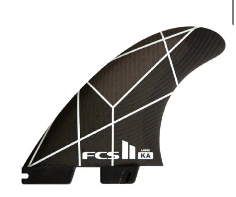 surfboards with well-balanced volume-FCS II KA PC Tri Fin Set Black/White