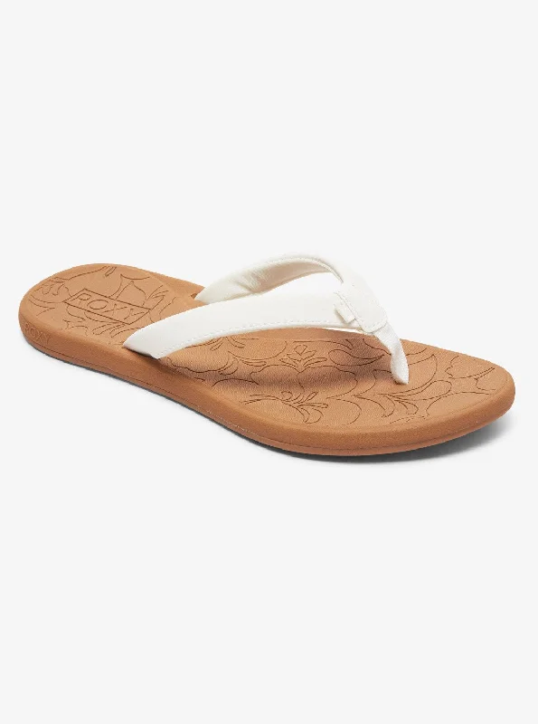 surfboards for smooth wave exits-Roxy Vickie Women's Sandals - White