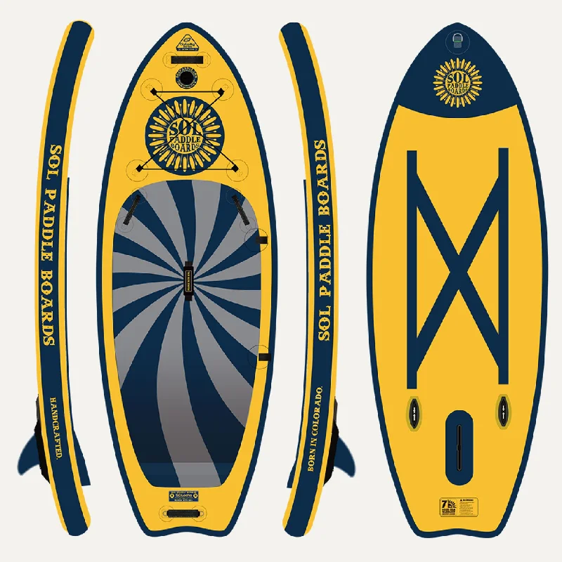 high-performance surfboards for professionals-GalaXy SOLriverocho Inflatable Paddle Board with and without with Switchblade Retractable Fin System