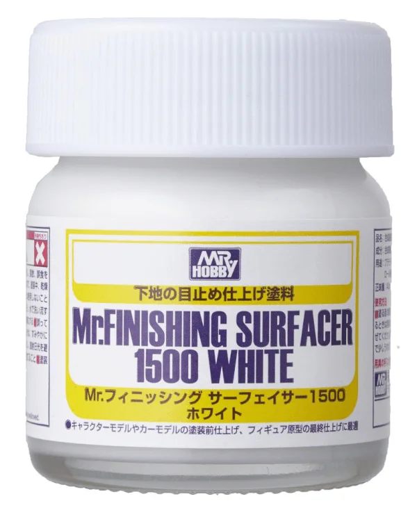 surfboards with great balance-Mr Finishing Surfacer 1500 White (Bottle Type) SF291