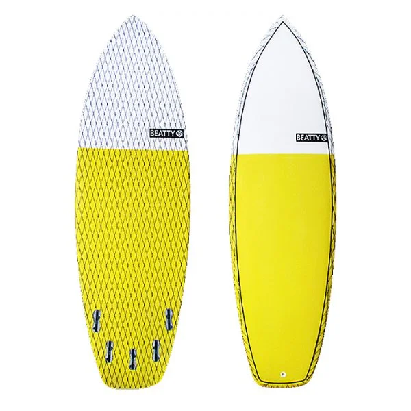 surfboards for pro-level maneuvers-7'2 Yellow Clyde Beatty Fish Surfboard