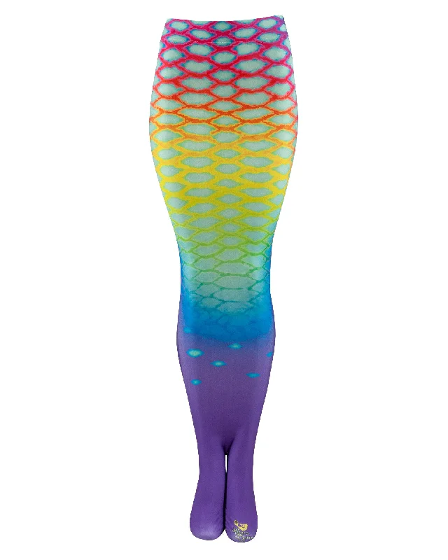 surfboards for responsive paddling-Kids' Mermaid Linden Swim Tail - Parrotfish