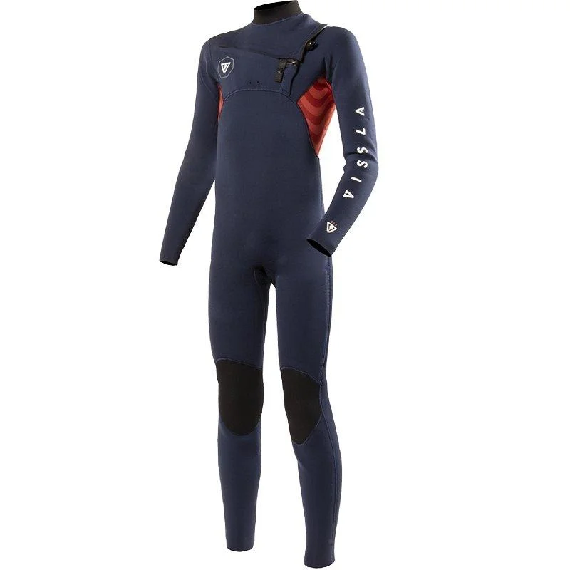 best surfboards for intermediate surfers-Boys 7 Seas Shredder 3/2mm Chest Zip Fullsuit Wetsuit