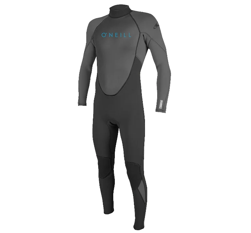 longboard surfboards for cruising-O'Neill Reactor-2 3/2mm Youth Back Zip Fullsuit Wetsuit - Black/Graphite