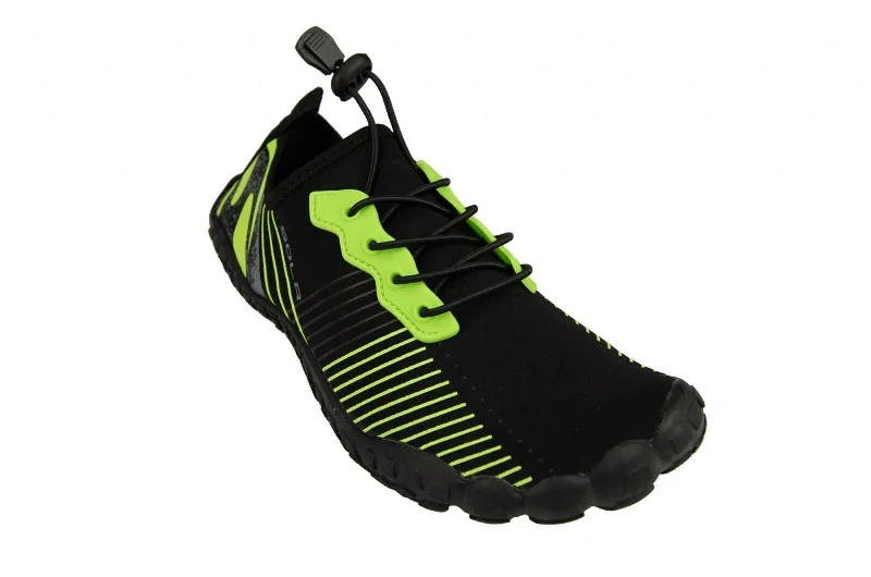 surfboards for relaxed and fun rides-Sola Active Shoe - Black/Grey/Lime - A1216