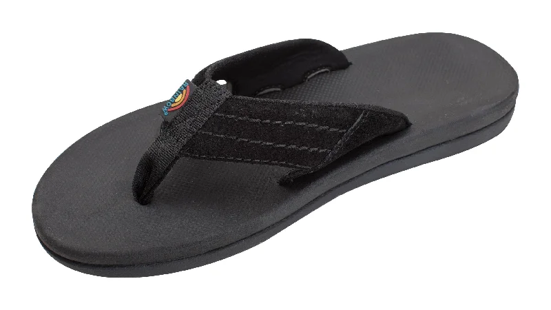 surfboards for quick response in heavy surf-Rainbow Eastcape Molded Rubber Men's Sandals - Black