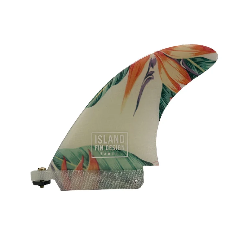 beginner-friendly surfboards-Island Fin Design- 5.0" Mana Fin - Aloha Print