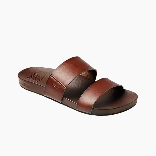 surfboards with soft-top construction for safety-REEF WMNS CUSHION VISTA SANDAL - DARK BROWN