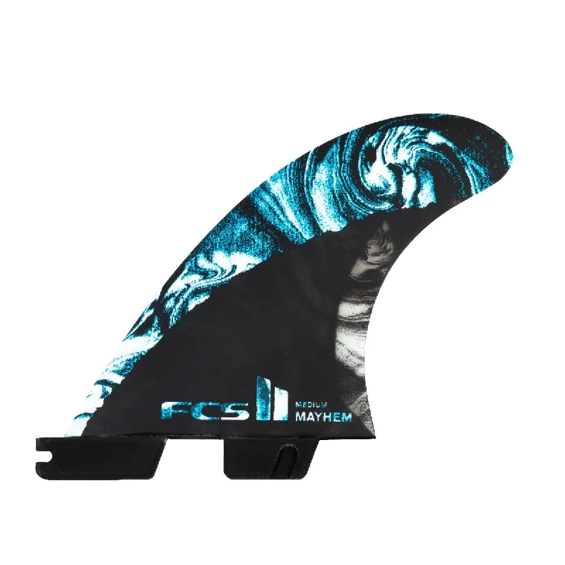 surfboards with good foot positioning for control-FCS II MATT BIOLOS TRI PC CARBON M - BLUE