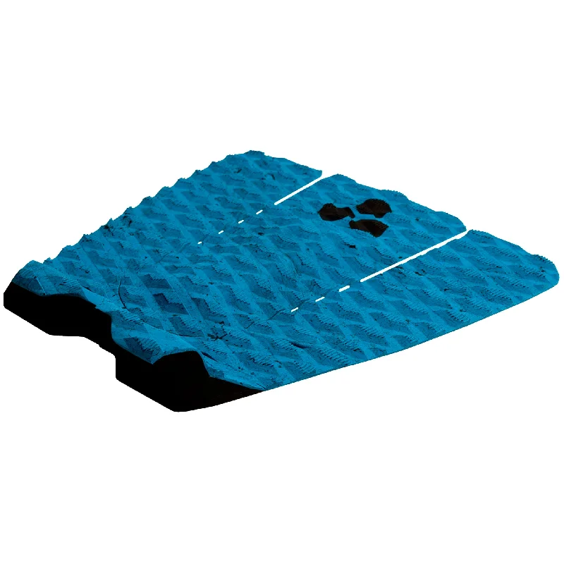 surfboards with wide tails for added power-Channel Islands Fader MegaKush 3 Piece Arch Traction Tail Pad Steel Blue