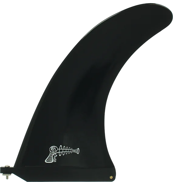 surfboards for efficient wave riding-Ray Gun Plastic Center Fin 10" Black Surfboard FIN