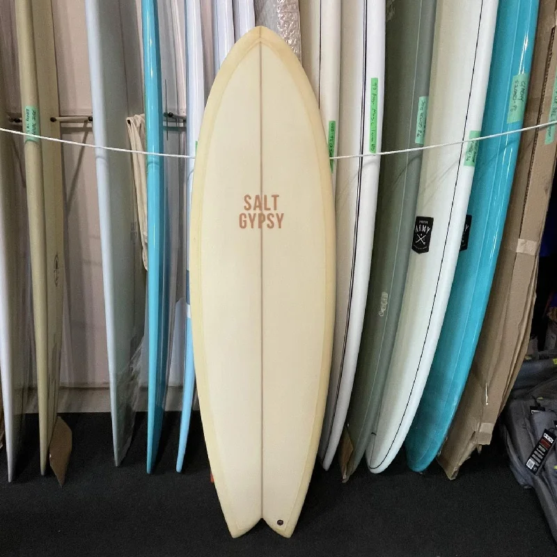 surfboards with efficient paddling for long waves-Salt Gypsy Shorebird 5'11 Pale Apricot Tint - PU