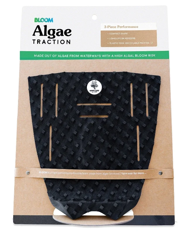 surfboards for expert riders looking for performance-Bloom Algae 3 Piece Compact Tail Pad - Black