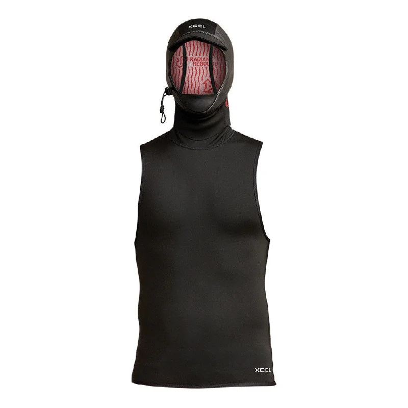 beginner-friendly surfboards-Xcel Infiniti 1mm Vest w/2mm RR Hood w/Bill & Neck Dam