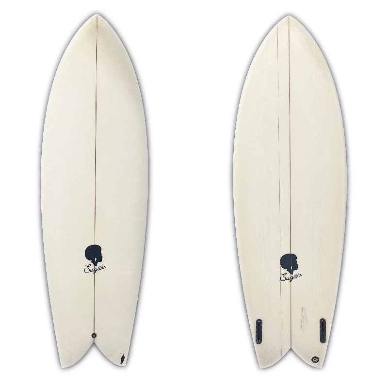 surfboards with improved fin placement-Used 5'9" Sugar Pepper Twin Fish