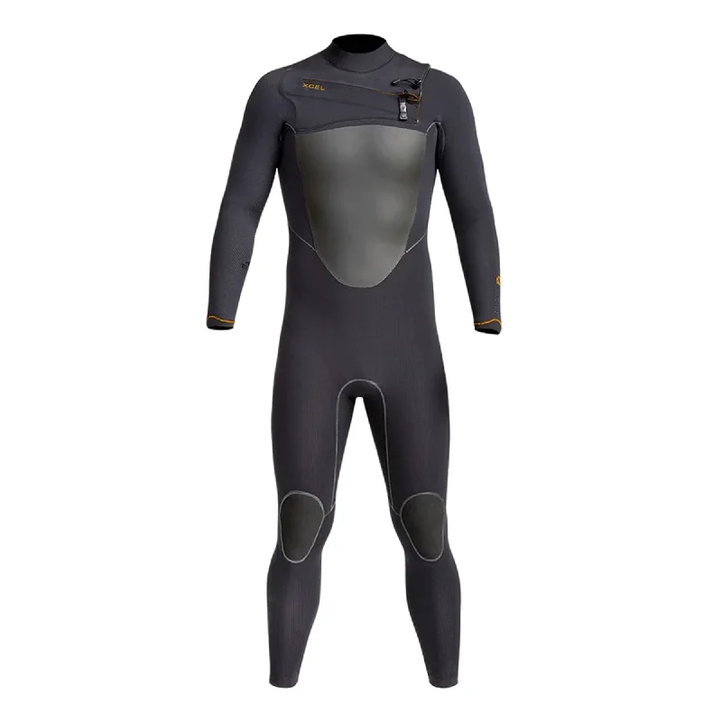 surfboards with tri-fin setup for stability-Xcel Drylock X 3/2 Chest-Zip Men's Fullsuit Wetsuit