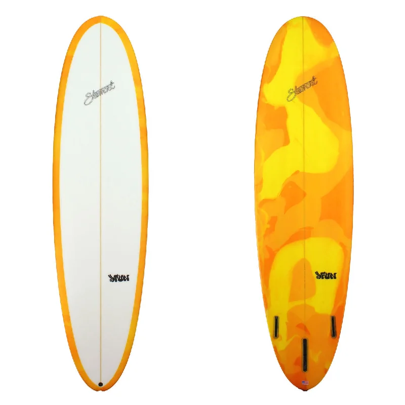 custom surfboards for unique designs-Stewart 8'0" 2Fun Yell/Orange Smear