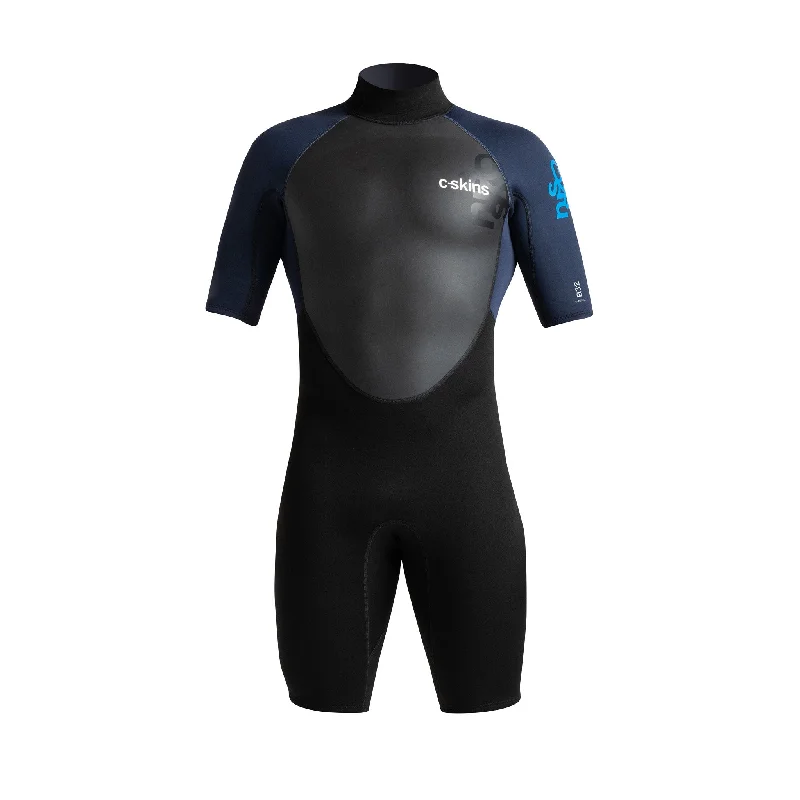 surfboards for deep bottom turns-C-Skins Element 3x2mm Mens Shorti Wetsuit