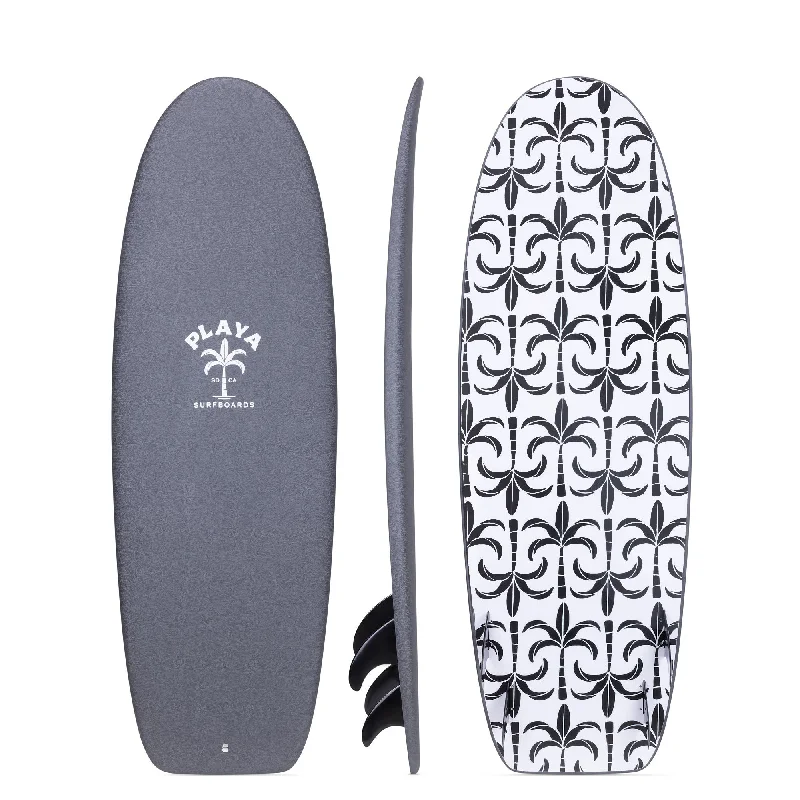 surfboards for aggressive carving-5'4" Playa Groveler Foamie (Gray)